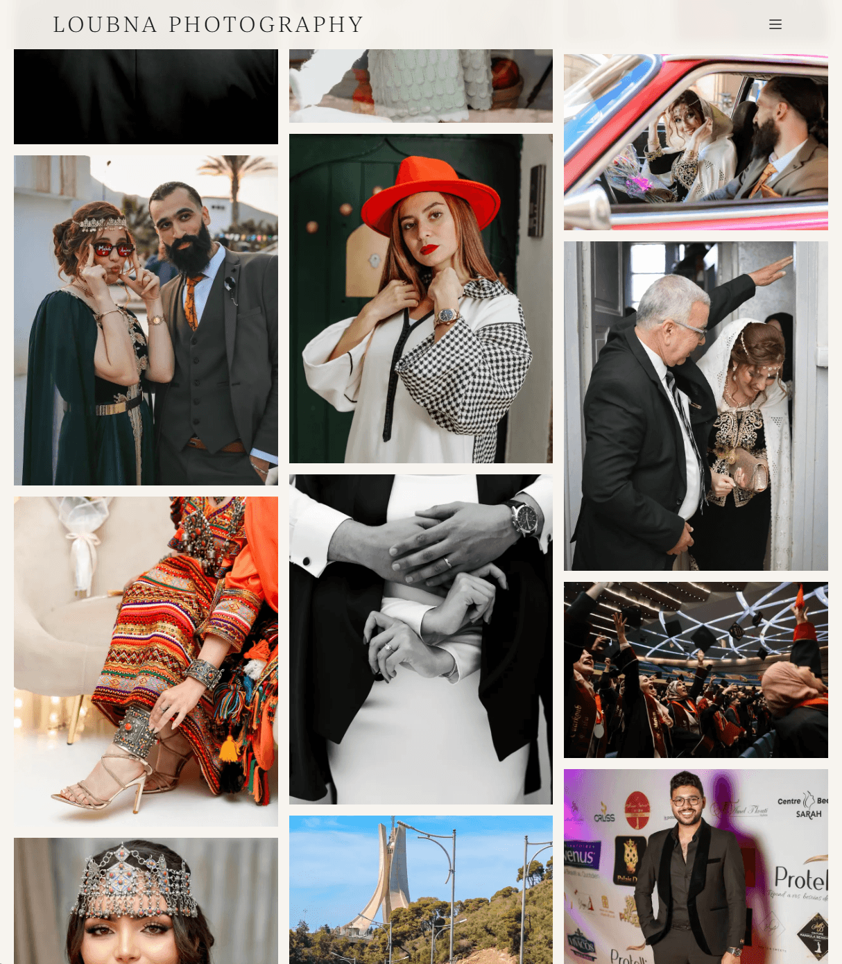 Portfolio grid with category filter